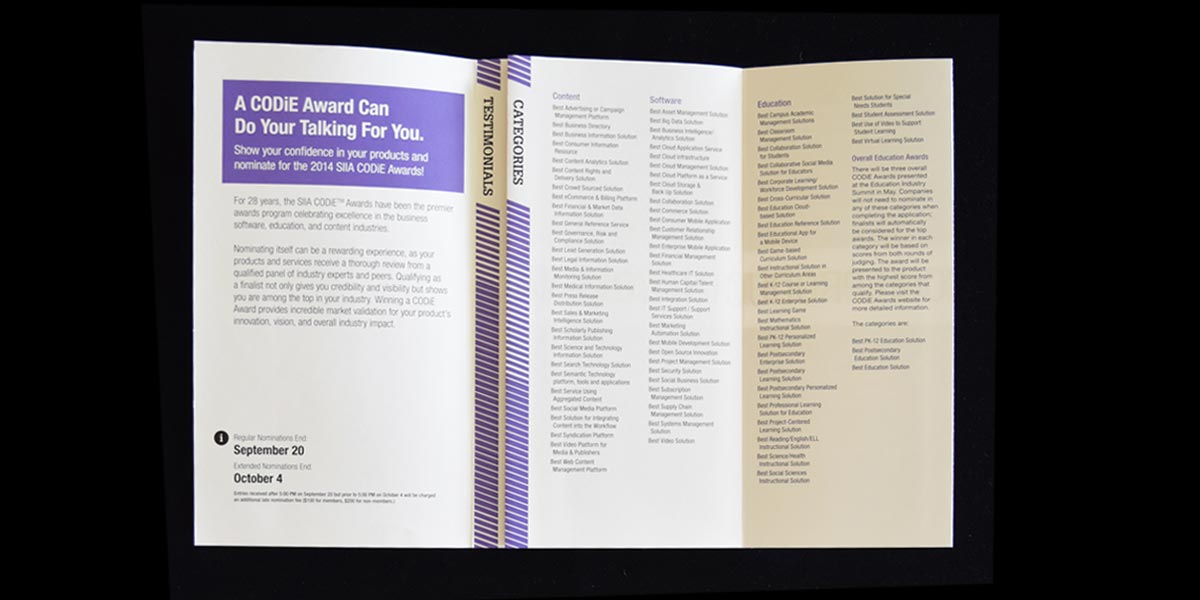 2014 CODiE Awards Direct Mail
